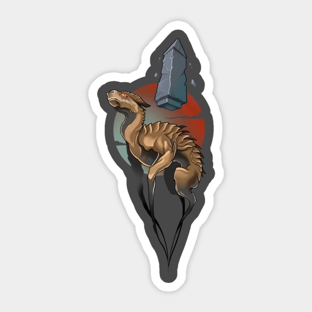 Salvador Dali dinosaur Sticker by Vika_lampa_13